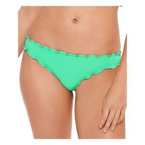 SALT + COVE Women's Green Bikini Pucker Up Hipster Swimsuit Bottom XS